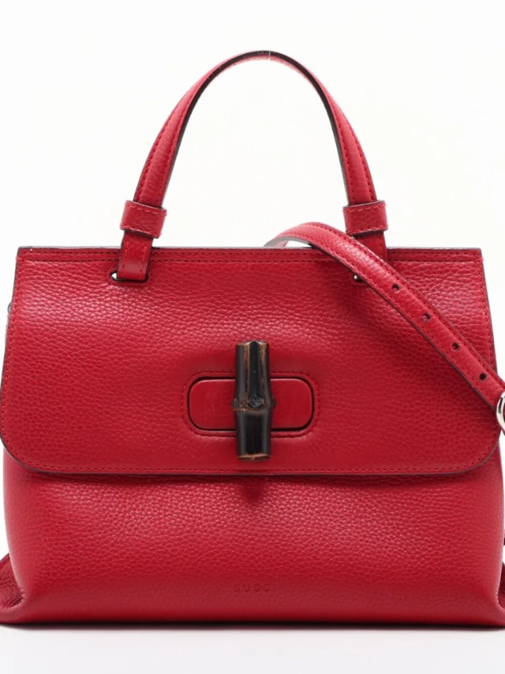Gucci Red Leather 2 Way